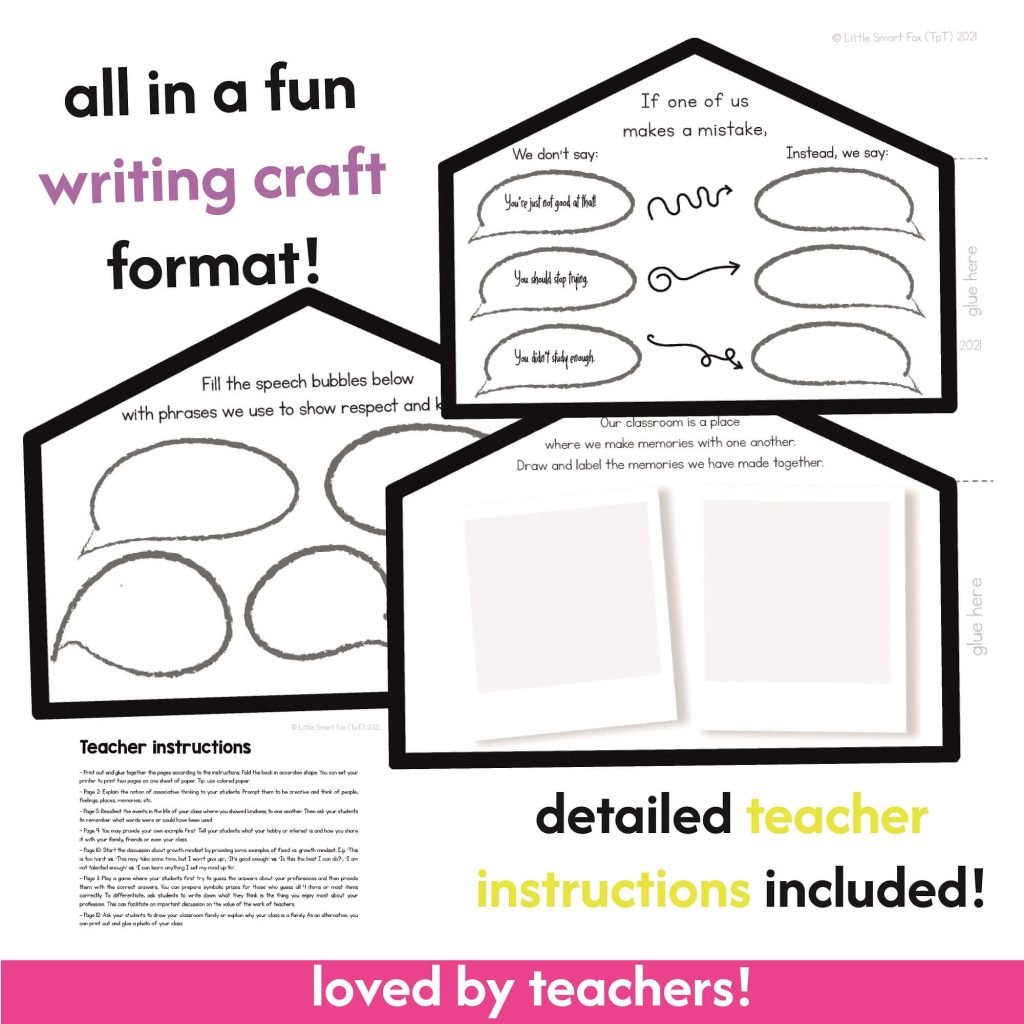 Our class is a family book activities