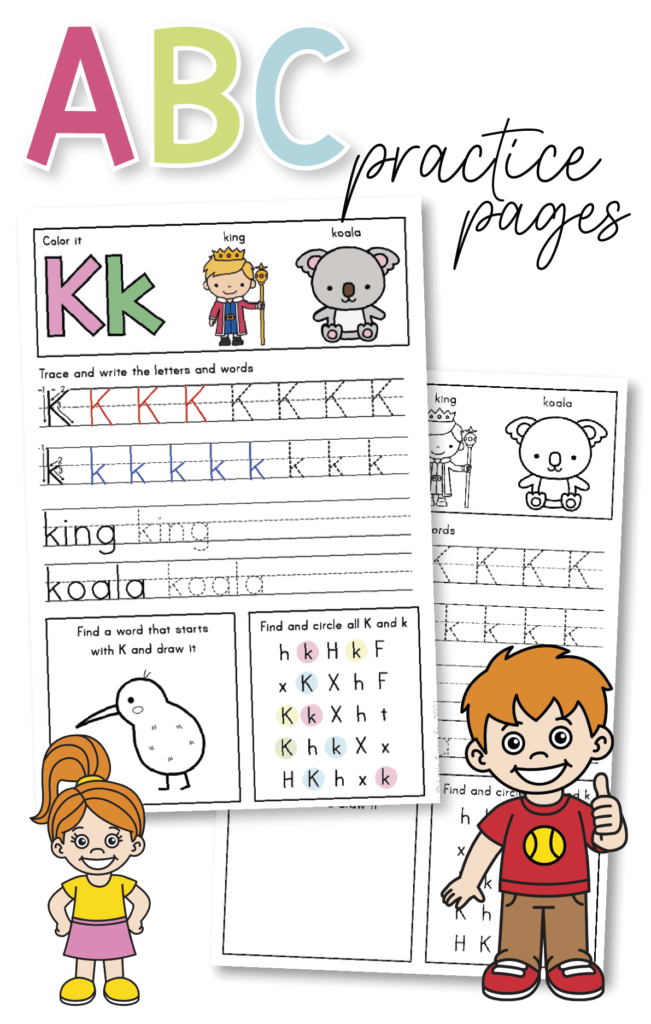 alphabet writing practice
