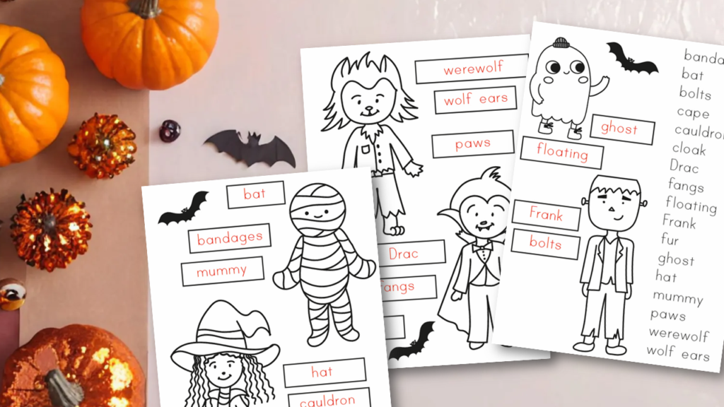 Ghost afraid of the dark book activities