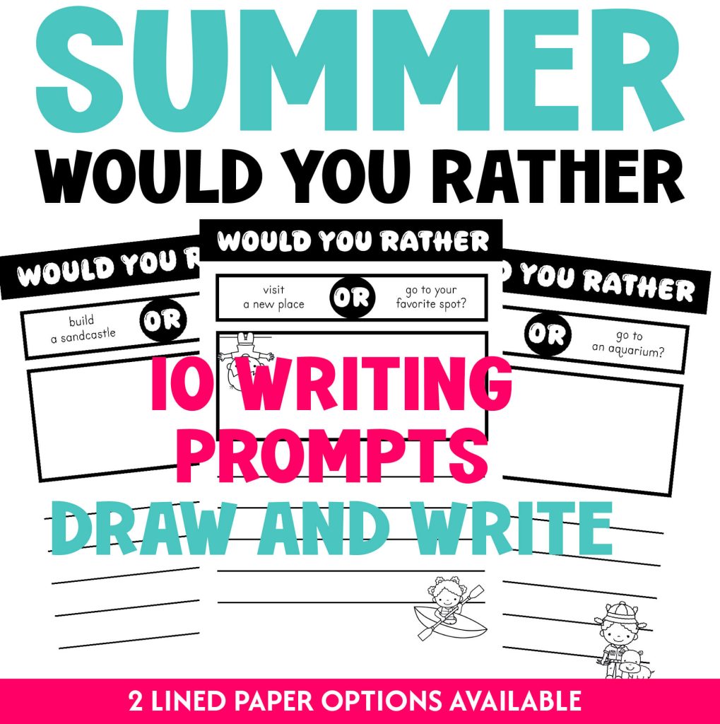 summer would you rather writing prompts