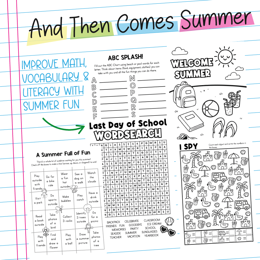 and then comes summer book activities