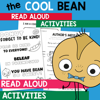 The Cool Bean Read aloud Activities, LESSON PLANS, CRAFT, Jory John