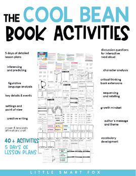 The Cool Bean Read aloud Activities, LESSON PLANS, CRAFT, Jory John