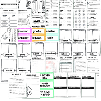 The Cool Bean Read aloud Activities, LESSON PLANS, CRAFT, Jory John