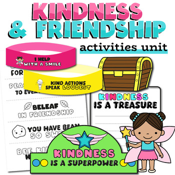 KINDNESS actvitities, writing prompts, kindness CRAFT: crown, wristbands