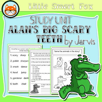 Book Companion/Book Report "Alan's Big Scary Teeth" by Jarvis