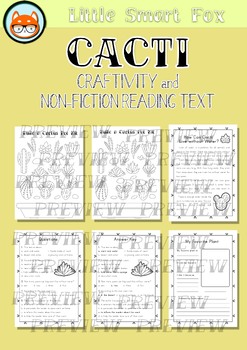 Cactus reading comprehension, Cactus nonfiction reading and cactus craft