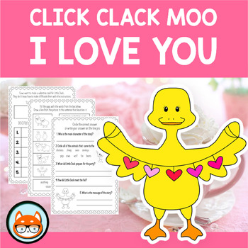 VALENTINE READ ALOUD: Click, Clack, Moo I love you activities (by Doreen Cronin)