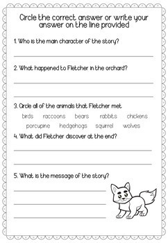 Fletcher and the Springtime Blossoms activities (Julia Rawlinson) Book Companion