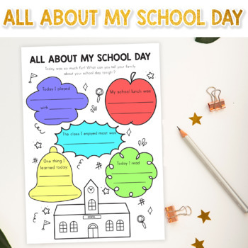 All about my school day - Fun worksheet activity