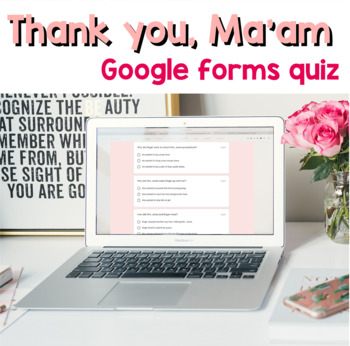 Thank you, ma'am Langston Hughes Google forms quiz distance learning