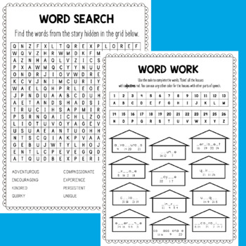 Be You by Peter Reynolds - Word Work, Vocabulary activities