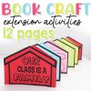 Our Class is a Family activities, Our Class is a Family activity to practice writing skills - BOOK CRAFT