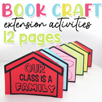 Our Class is a Family activities, Our Class is a Family activity to practice writing skills - BOOK CRAFT