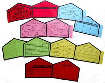 Our Class is a Family activities, Our Class is a Family activity to practice writing skills - BOOK CRAFT
