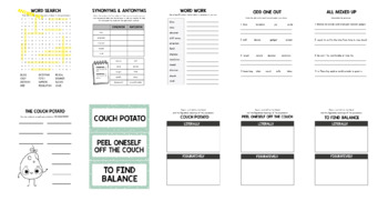 The Couch Potato Activities, Read Aloud, LESSON PLANS, BOOK CRAFT Jory John