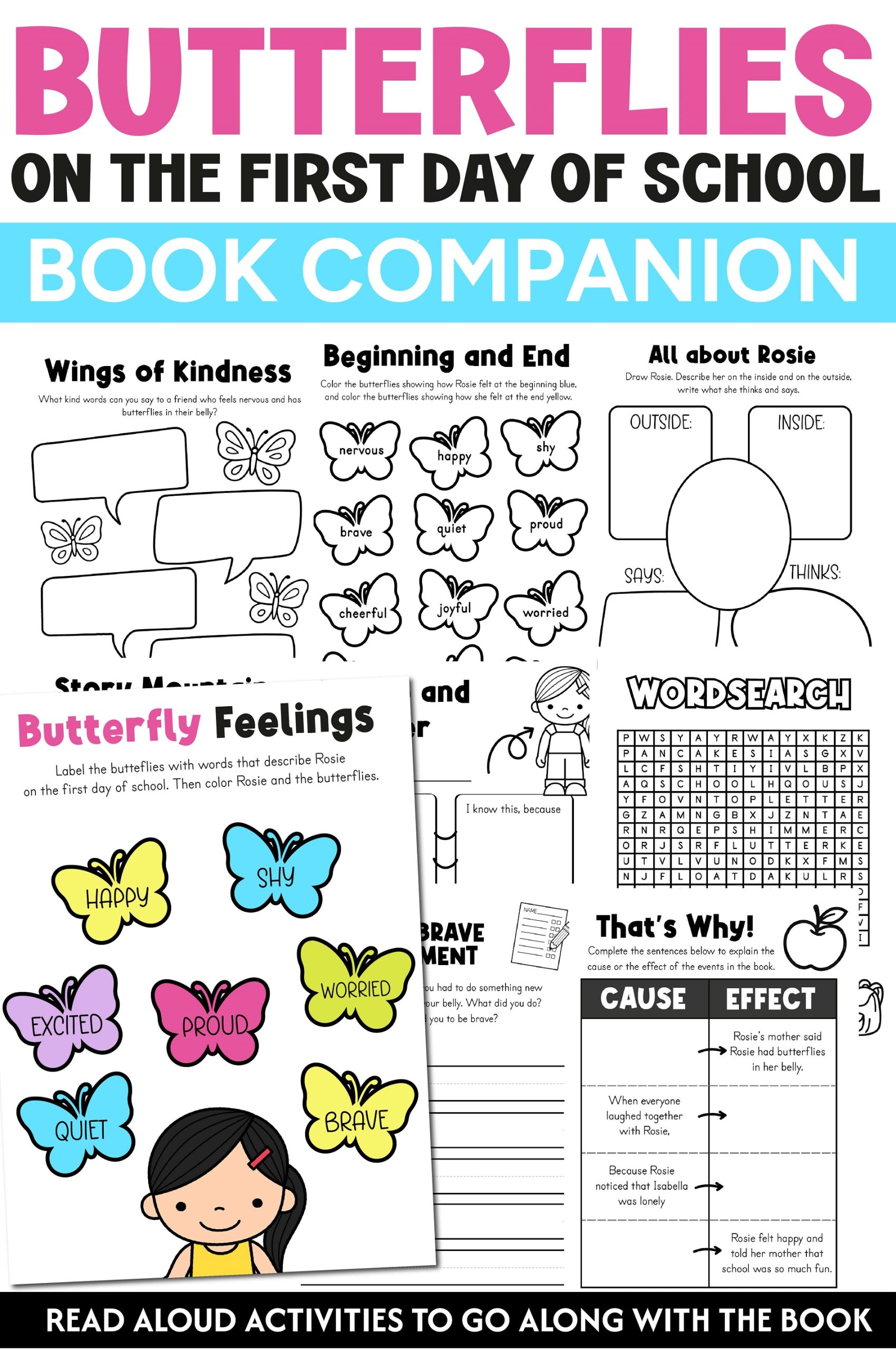 Butterflies on the first day of school activities